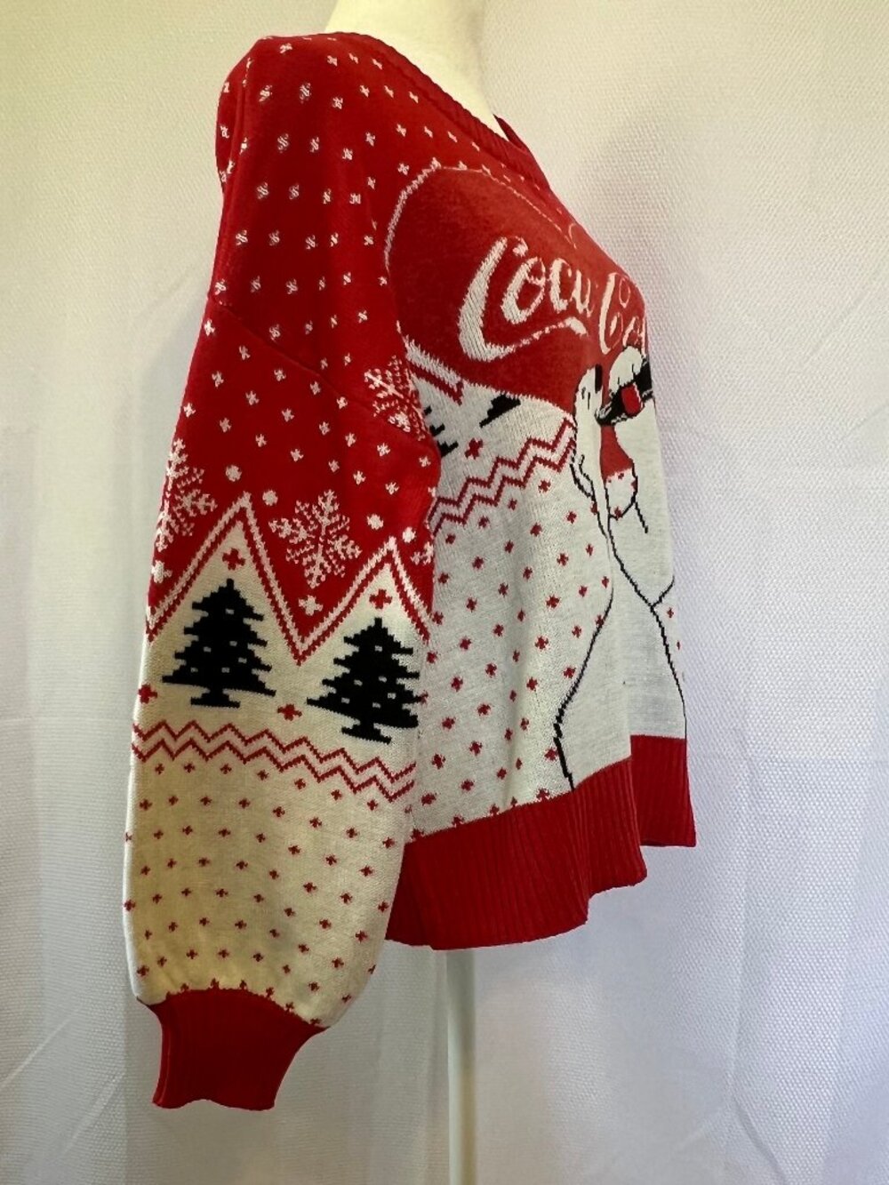 Coca-Cola Heart Polar Bear Ugly Christmas Sweater - Picture 5 of 14